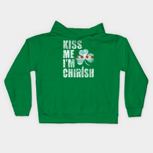 Chicago Irish Kiss Me Im Chirish St Patricks Day Kids Hoodie